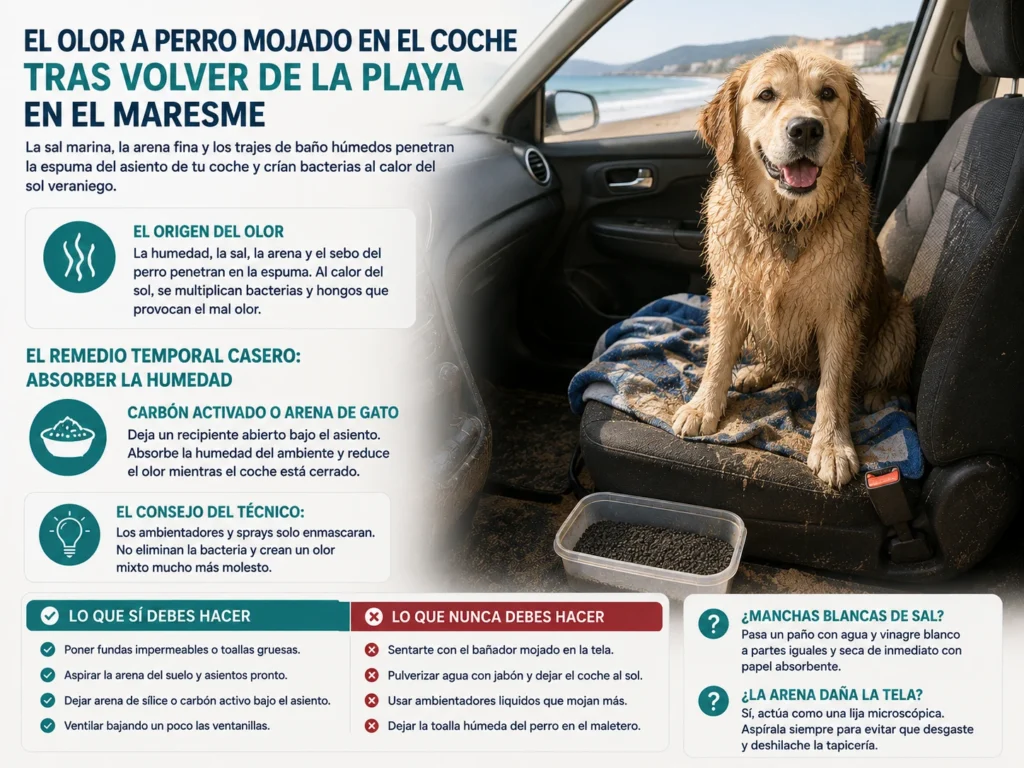 Quitar olor a perro del coche