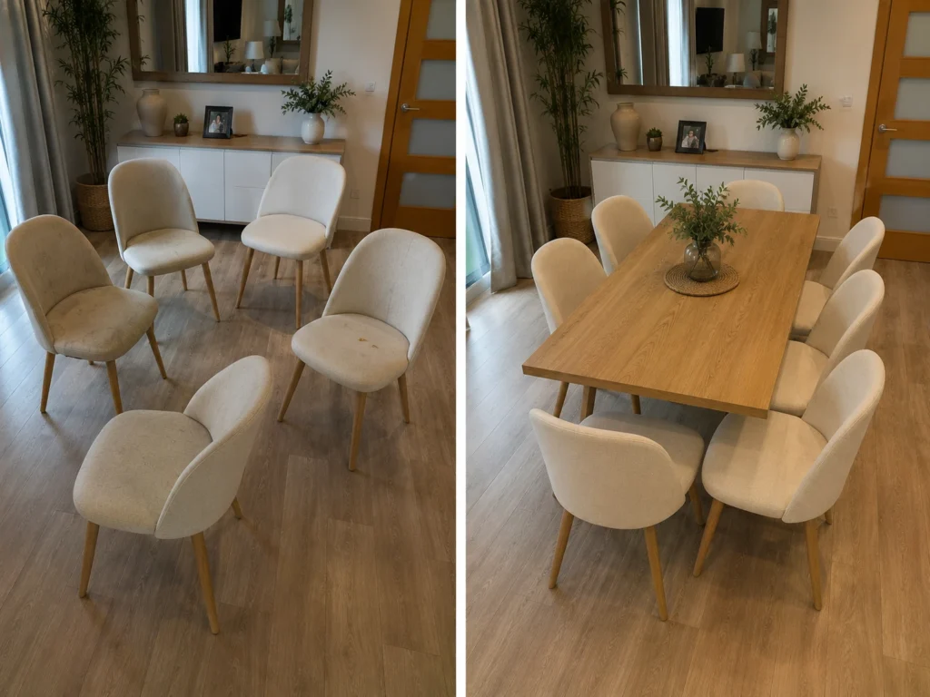 limpieza de sillas de comedor